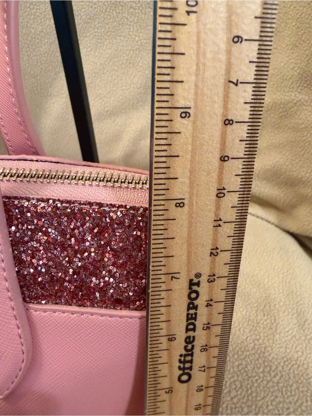 kate spade Pink Glitter-Accent Tote with Top Handles